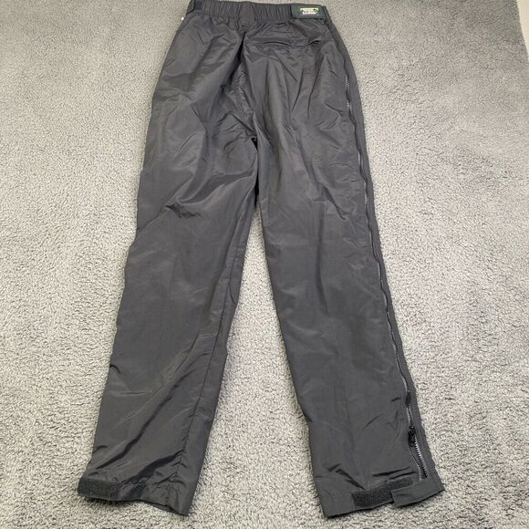 L.L. Bean Rain Pants Mens Small Black Adjustable Size Zip VTG USA Made 90's - Picture 10 of 12